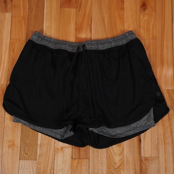 Champion 9 Black and Gray Elastic‎ Drawstring Waist Shorts Size XL - Picture 1 of 4